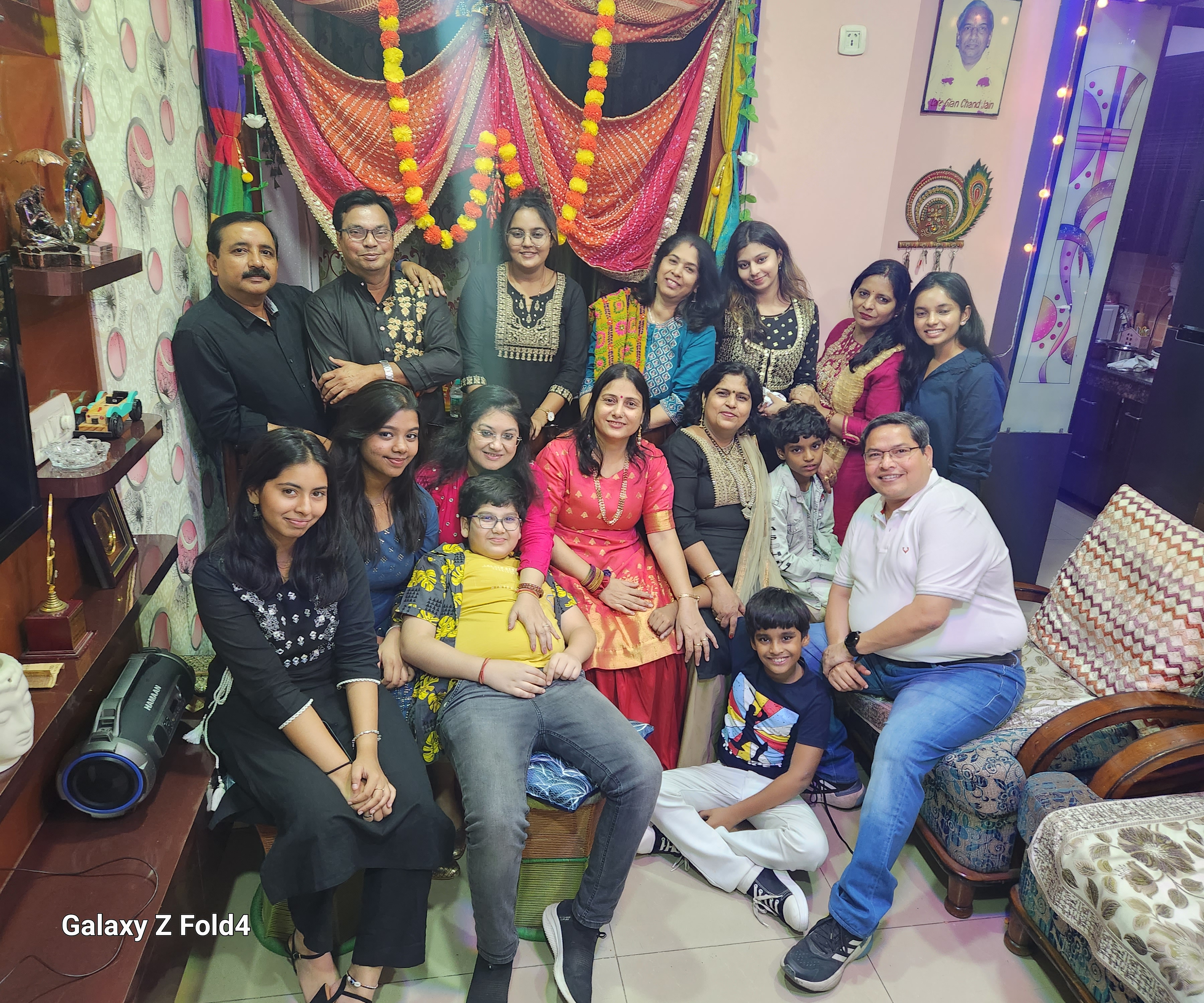 image of family & friends on Diwali eve